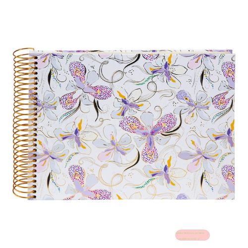 Bild von Spiralalben, 24x17cm, 40 S.weiss, goldene Spirale, Papier, Orchid Mood white - VE 2