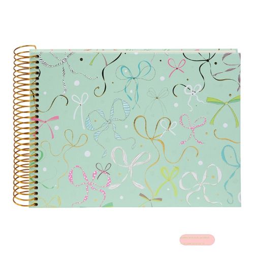 Bild von Spiralalben, 24x17cm, 40 S.weiss, goldene Spirale, Papier, Ribboné mint - VE 2