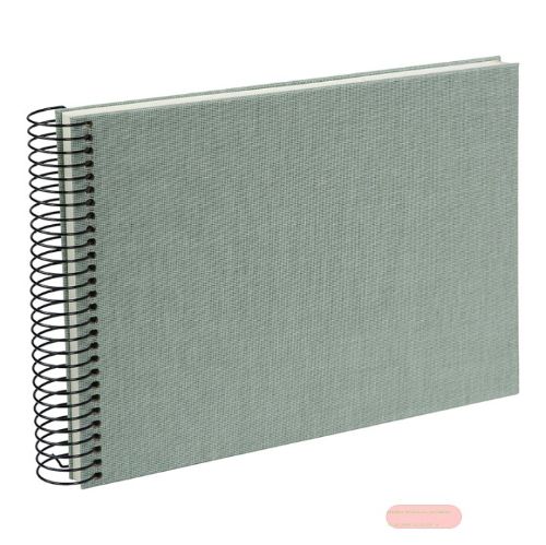 Bild von Spiralalben, 24x17cm, 40 S.weiss, Leinen, Summertime sage green - VE 2