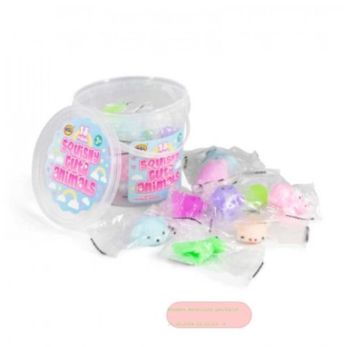 Bild von SQUISHY CUTE ANIMAL TUB, 18 Figuren mehrfarbig in Box, 3 Boxen gemischt  - VE 54