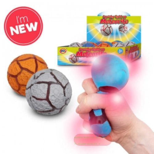 Bild von SQUISHY LIGHT UP METEORITE, ca.6cm, mit Licht,inkl.batt,mehrfach gemischt, Display - VE 12