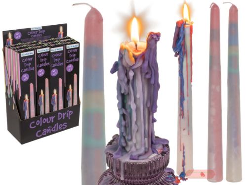 Bild von Stab-Tropfkerzen, 26x2cm, 2er Set in Box, Display - VE 12 (SR)