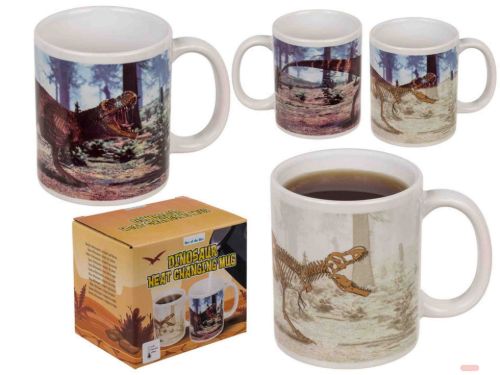 Bild von Steingutbecher Dinosaurier T-Rex, reagiert auf Wärme, ca.9,5x8cm - VE 8