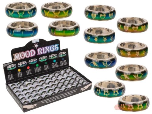 Bild von Stimmungsringe,  6 Designs und 4 Grössen gemischt, Display - VE 60