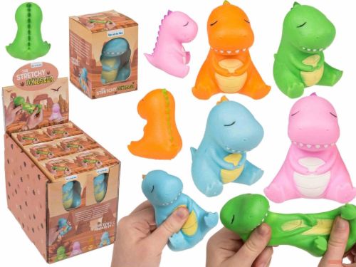 Bild von Stretch-Dinos, ca.7,5cm, TPR und Sand, mehrfach gemischt, Display - VE 12 (SR)