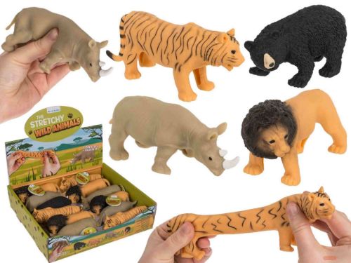Bild von Stretch-Wildtiere, ca.7x12cm, TPR und Sand, mehrfach gemischt, Display - VE 12