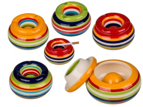 Bild von Sturm-Aschenbecher Keramik, ca.11x6cm, gemischt - VE 4