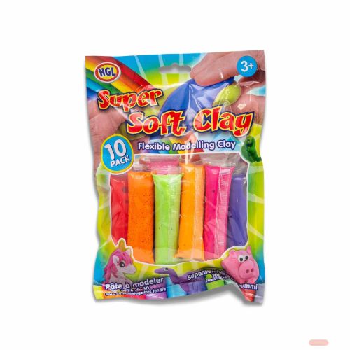 Bild von SUPER SOFT CLAY, Supersoftbastelknete, 10er Set im Beutel - VE 12