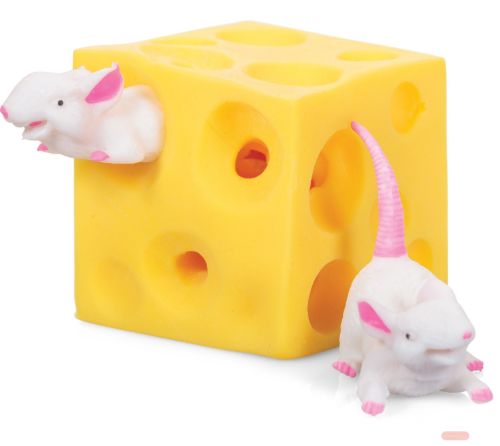 Bild von STRETCHY MICE AND CHEESE, Squeeze-Spiel, ca.8cm, Beutel, in Display - VE 12