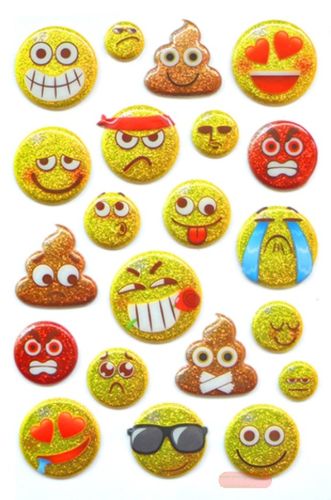 Bild von Stickers Relief 19x10,4cm, Smile (1 Blatt/Pack) - VE 10 (Pack)