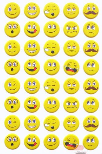 Bild von Stickers Relief 19x10,4cm, Smile (1 Blatt/Pack) - VE 10 (Pack)
