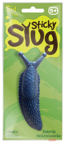Bild von STICKY SLUG, klebrige Nacktschnecke 13cm, auf Headerkarte - VE 24