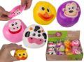 Bild von Sticky Squeeze-Ball Animals, ca.5cm, 4 x ass.im Display - VE 12 (SR)