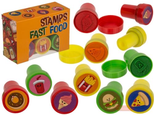 Bild von Stiftetopper-Stempel im 6er Set, ca.2,5cm, in Box, Fast Food - VE 8