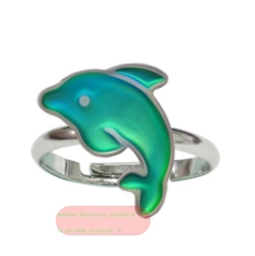 Bild von Stimmungs-Ringe Blue Magic Delpin, auf Headerkarte - VE 8