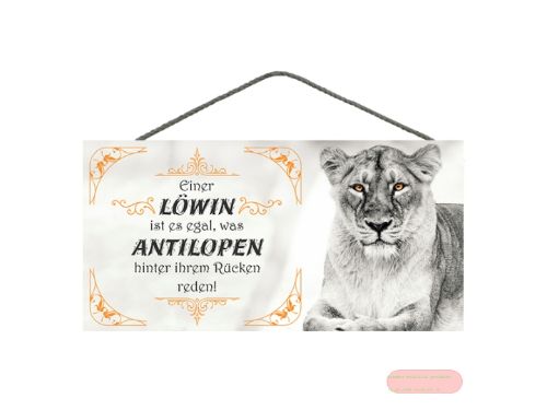 Bild von Spruchschild 25x12,5cm, Sperrholz 8mm mit Kordel, Ich bin ein Mann - VE 3