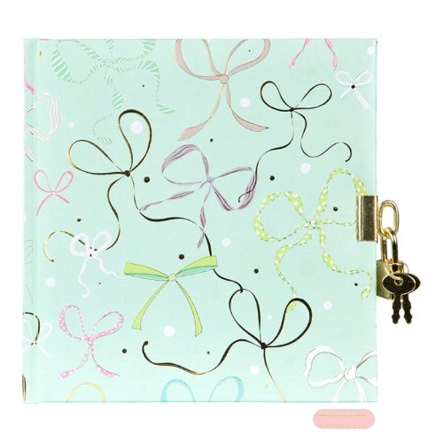 Bild von Tagebuch 16,5x16,5cm, 96 S.weiss, Ribboné taupe - VE 2