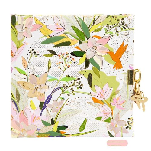 Bild von Tagebuch 16,5x16,5cm, 96 S.weiss, Royal Lilly white