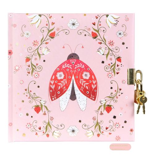 Bild von Tagebuch 16,5x16,5cm, 96 S.weiss, Secret Garden Ornamental Bug - VE 2