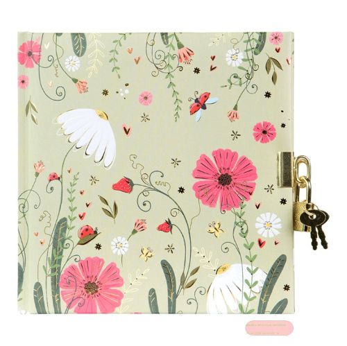 Bild von Tagebuch 16,5x16,5cm, 96 S.weiss, Secret Garden Time To Bloom - VE 2