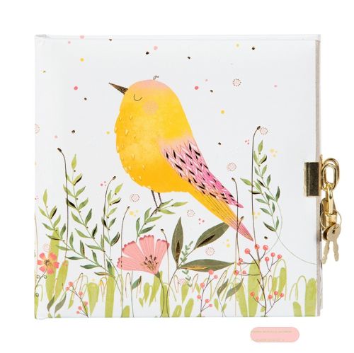 Bild von Tagebuch 16,5x16,5cm, 96 S.weiss, Sparrow - VE 2