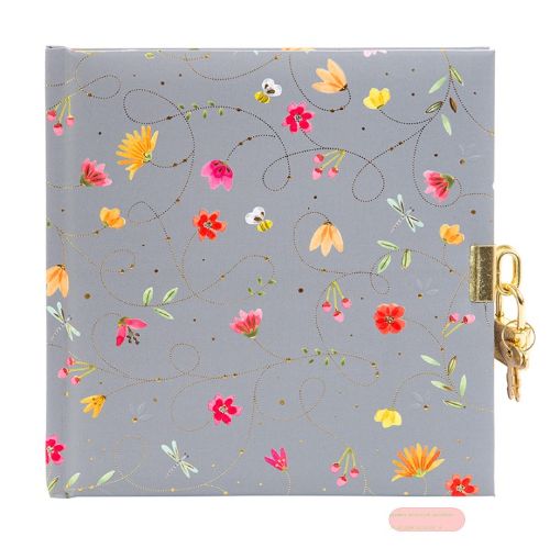 Bild von Tagebuch 16,5x16,5cm, 96 S.weiss, Summer day grey