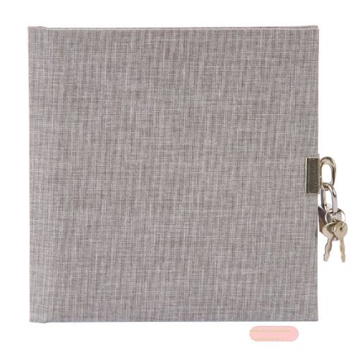 Bild von Tagebuch 16,5x16.5cm, 96 S.weiss, Leinen, Summertime grau - VE 2