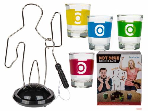 Bild von Trinkspiel Heisser Drath, mit 4 Gläser, 22cm, batt.betr.2xAAA - VE 3