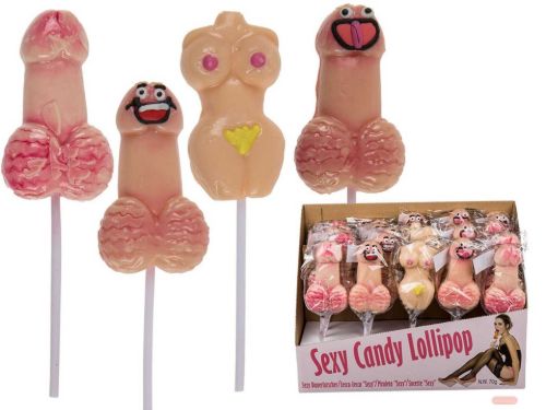 Bild von Süsswaren-Lolly Sexy ca.70g, 5-fach ass. im Display - VE 30