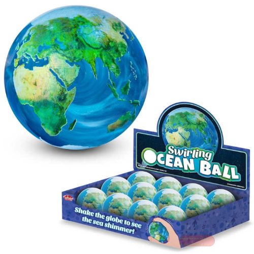 Bild von SWIRLING OCEAN BALL, bewegliche Erdkugel, ca.6,5cm, Display - VE 12 (SR)