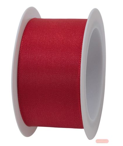 Bild von Taftband mit Drahtkante, 40mm x 2m, rot - VE 6