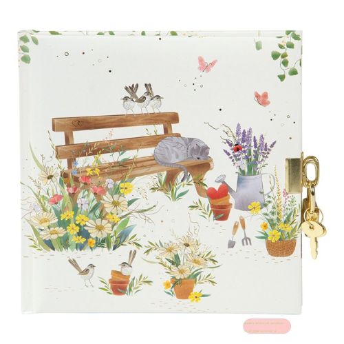 Bild von Tagebuch 16,5x16,5cm, 96 S.weiss, Garden Calm - VE 2