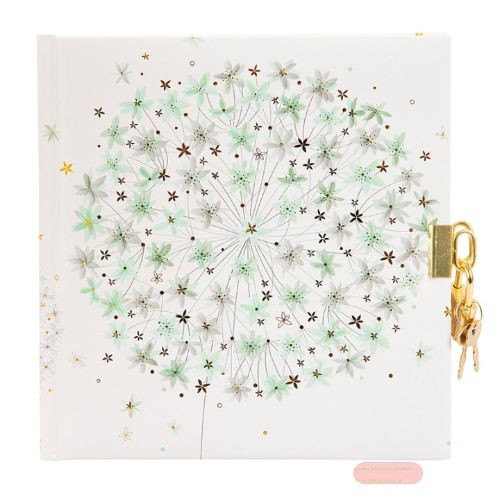 Bild von Tagebuch 16,5x16,5cm, 96 S.weiss, gentle Flower - VE 2