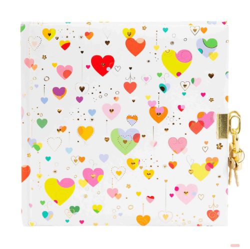 Bild von Tagebuch 16,5x16,5cm, 96 S.weiss, Heart to Heart light - VE 2