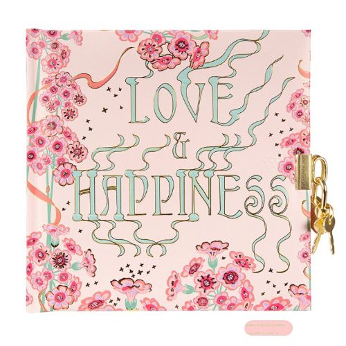 Bild von Tagebuch 16,5x16,5cm, 96 S.weiss, Love & Happiness - VE 2