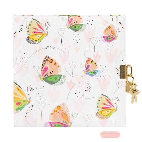 Bild von Tagebuch 16,5x16,5cm, 96 S.weiss, Mariposa - VE 2