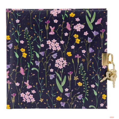 Bild von Tagebuch 16,5x16,5cm, 96 S.weiss, Meadow Miracles Blue - VE 2