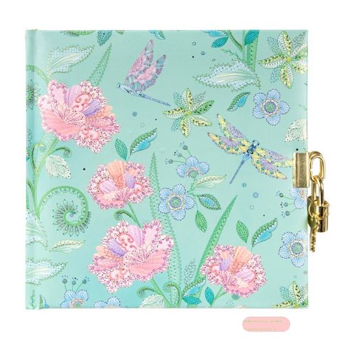 Bild von Tagebuch 16,5x16,5cm, 96 S.weiss, Nature's Melody mint - VE 2