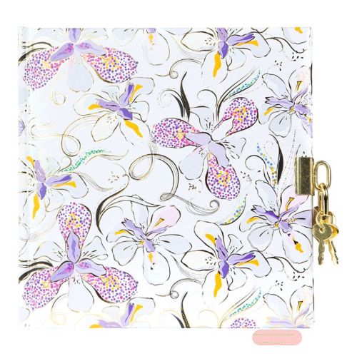 Bild von Tagebuch 16,5x16,5cm, 96 S.weiss, Orchid Mood white - VE 2