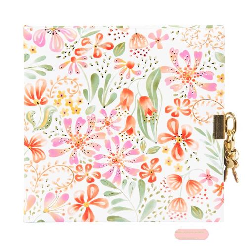 Bild von Tagebuch 16,5x16,5cm, 96 S.weiss, Pianta rossa - VE 2