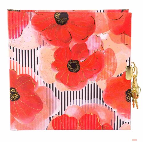 Bild von Tagebuch 16,5x16,5cm, 96 S.weiss, Poppy - VE 2