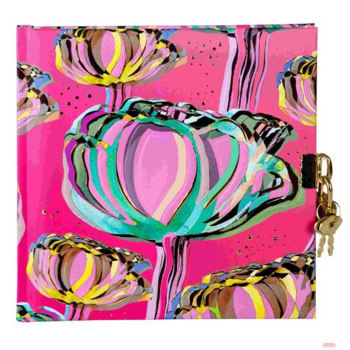 Bild von Tagebuch 16,5x16,5cm, 96 S.weiss, Tulip pink - VE 2