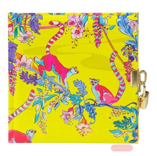 Bild von Tagebuch 16,5x16,5cm, 96 S.weiss, Wild Life Lemurs - VE 2