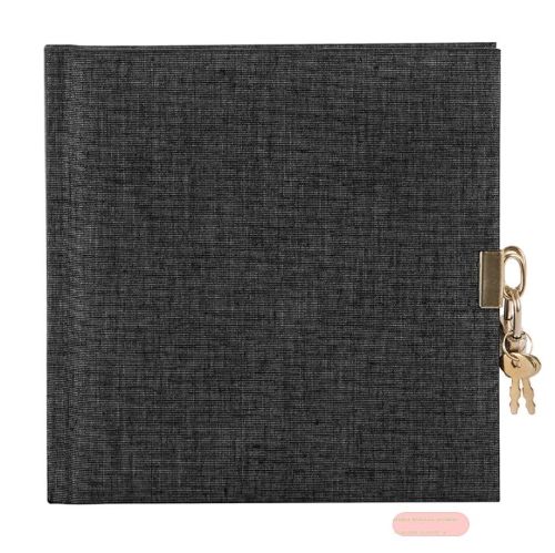 Bild von Tagebuch 16,5x16.5cm, 96 S.weiss, Leinen, Summertime anthrazit - VE 2