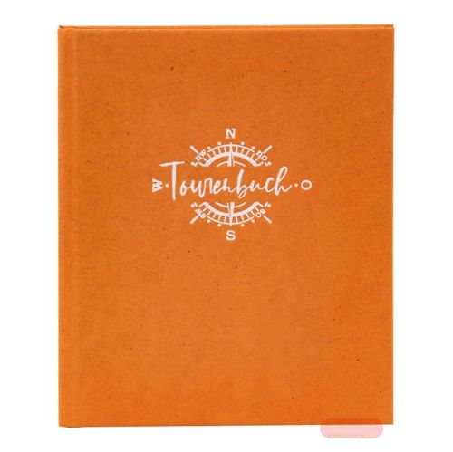 Bild von Tourenbuch 13,3x16,5cm, 96 S.weiss, Hanf-Papeterie, Terracotta