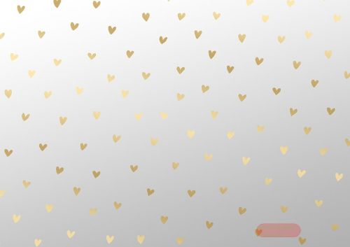 Bild von Transparentfolie Rollen 2,5m x 70cm, Herzilein gold - VE 5