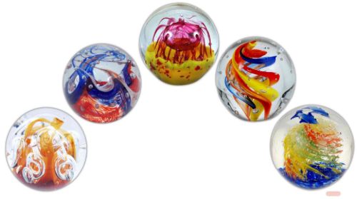 Bild von Traum-Kugel aus Glas, 24 verschiedene gemischt, D:bis zu 6cm, ca.350g/Stk.- VE 24