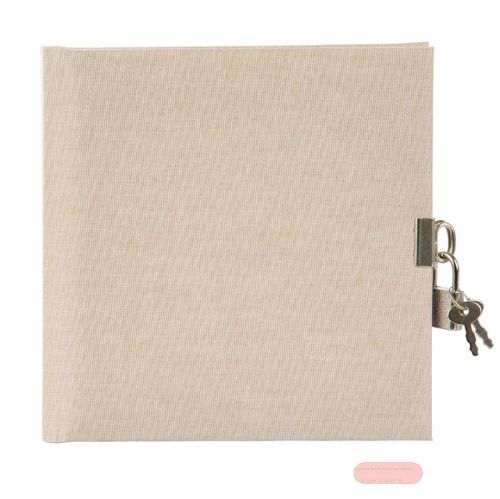 Bild von Tagebuch 16,5x16.5cm, 96 S.weiss, Leinen, Summertime beige - VE 2