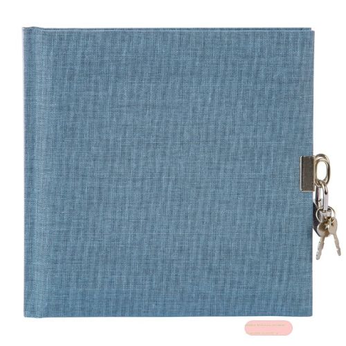 Bild von Tagebuch 16,5x16.5cm, 96 S.weiss, Leinen, Summertime blaugrau - VE 2