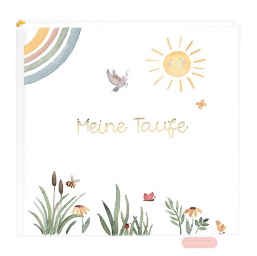 Bild von Taufalbum 60 S.weiss, 25x25cm, voller Wunder - Wiese weiss
